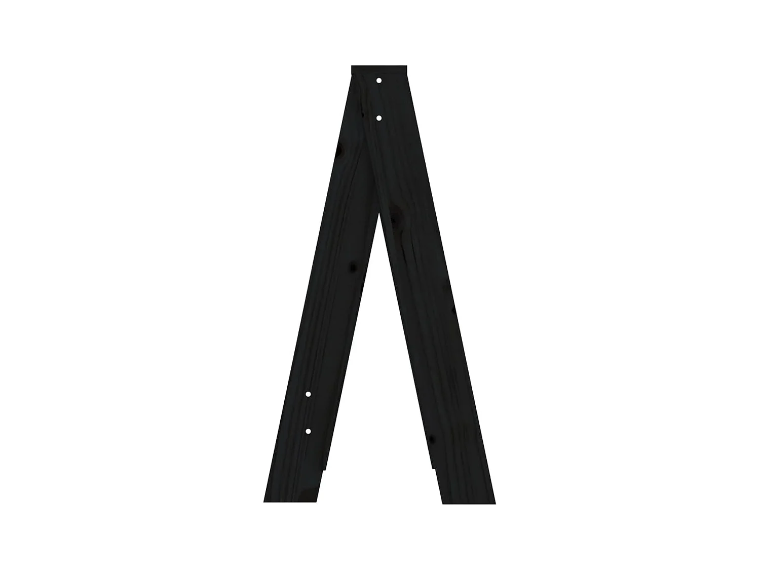 Tabourets lot de 2 noir 40x40x75 cm bois massif de pin