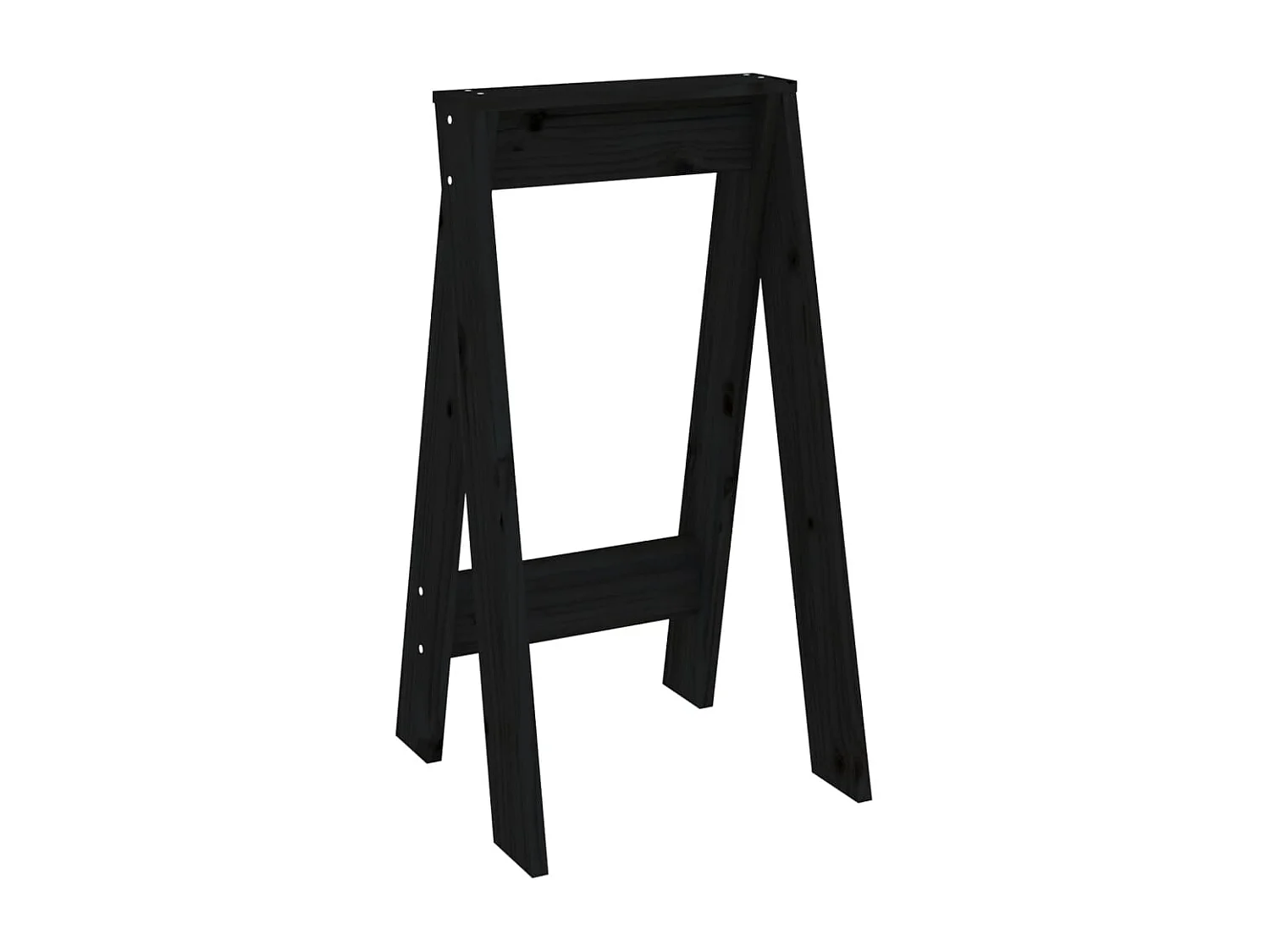 Tabourets lot de 2 noir 40x40x75 cm bois massif de pin