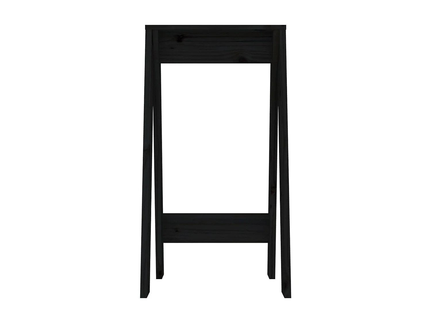 Tabourets lot de 2 noir 40x40x75 cm bois massif de pin
