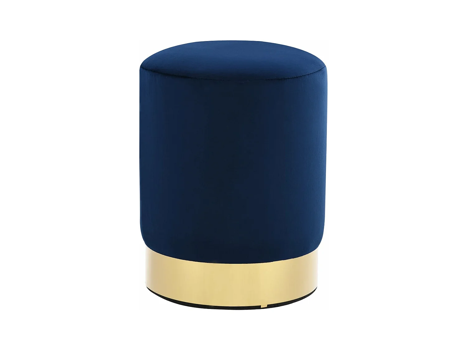 Tabouret Bleu et doré Velours