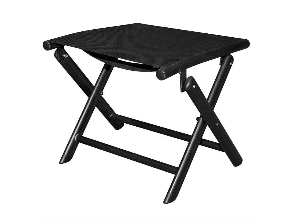 Repose-pied pliable Noir Aluminium