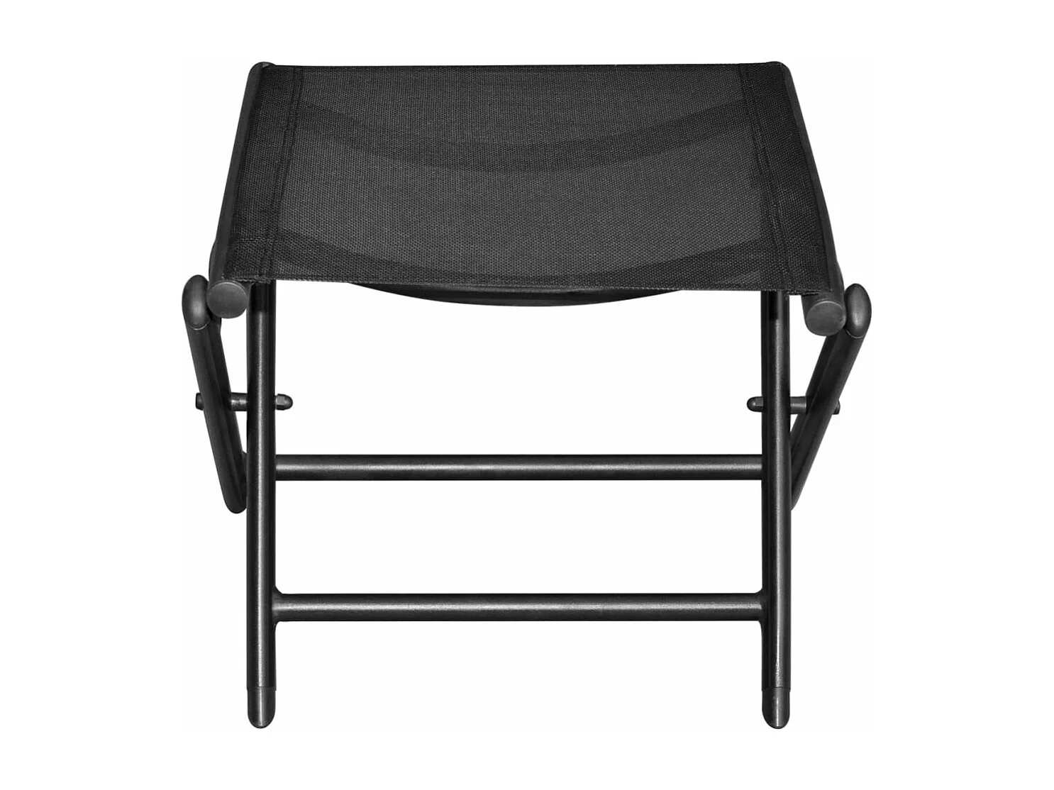 Repose-pied pliable Noir Aluminium