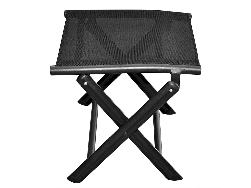 Repose-pied pliable Noir Aluminium