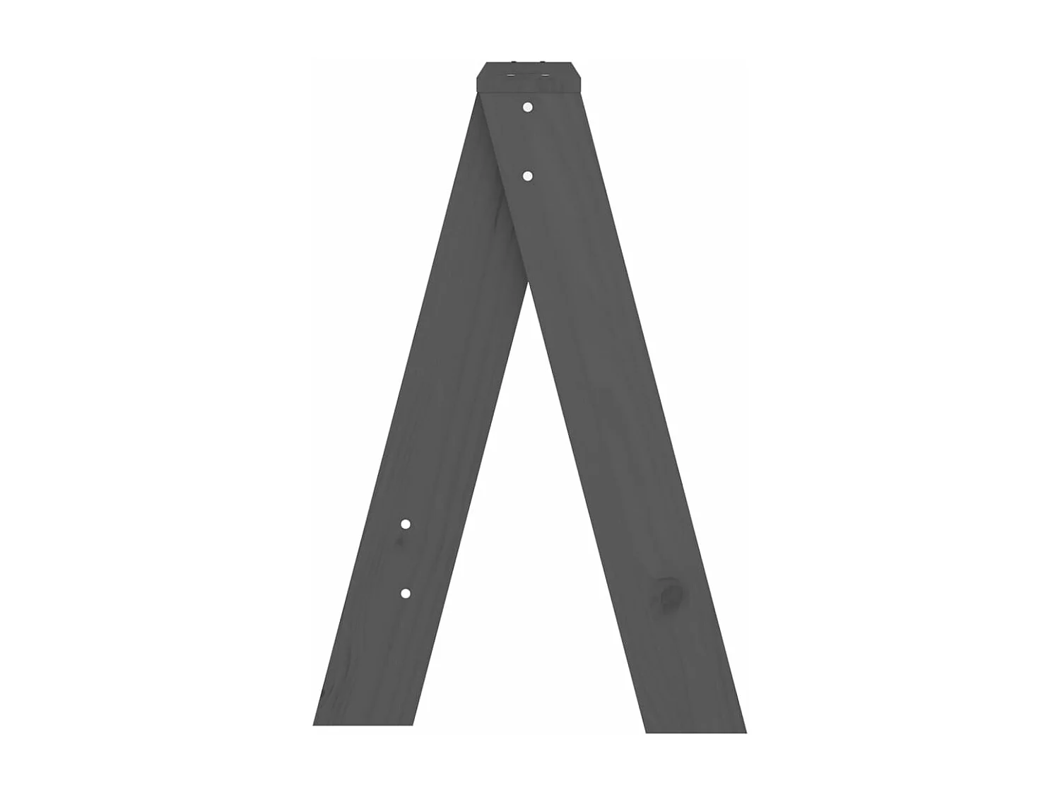 Tabourets lot de 2 gris 40x40x60 cm bois massif de pin