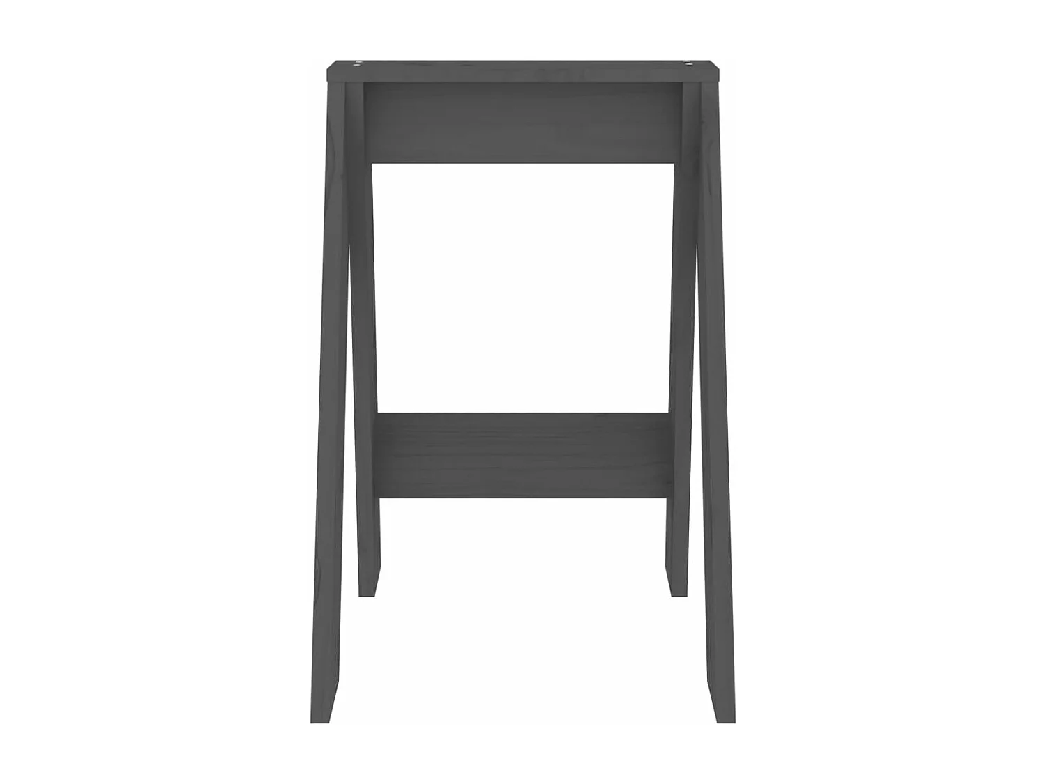 Tabourets lot de 2 gris 40x40x60 cm bois massif de pin