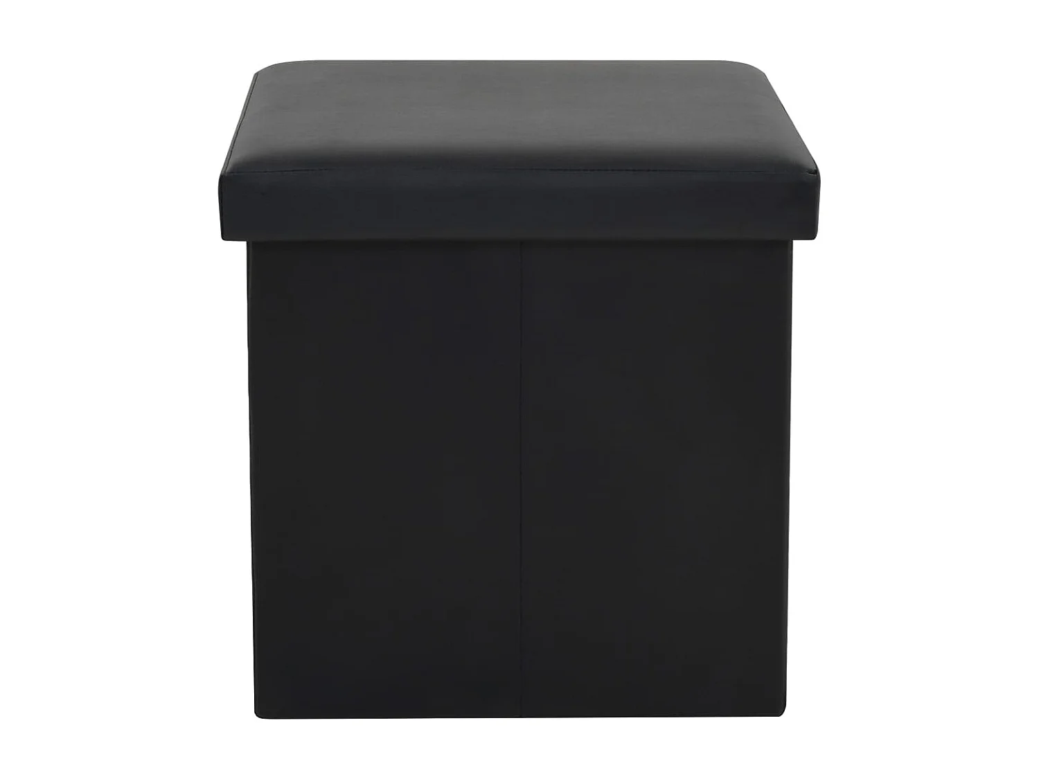 Juego de 2 taburetes plegables de piel sintética color negro