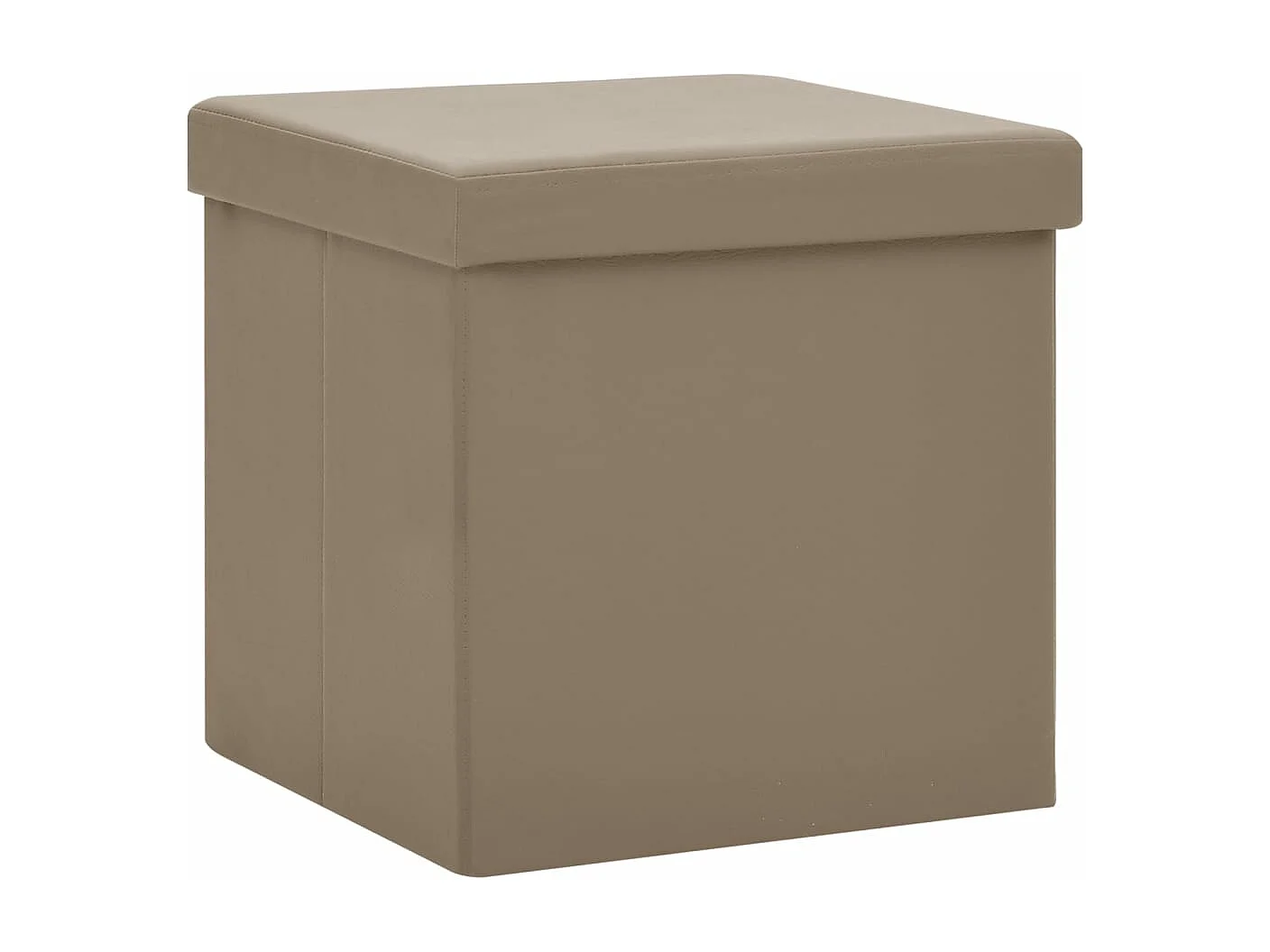 Tabouret de rangement pliable Cappuccino PVC