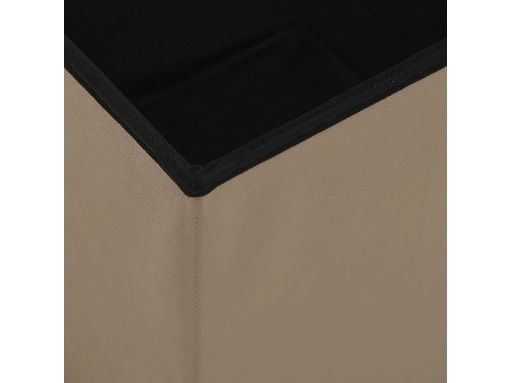 Tabouret de rangement pliable Cappuccino PVC