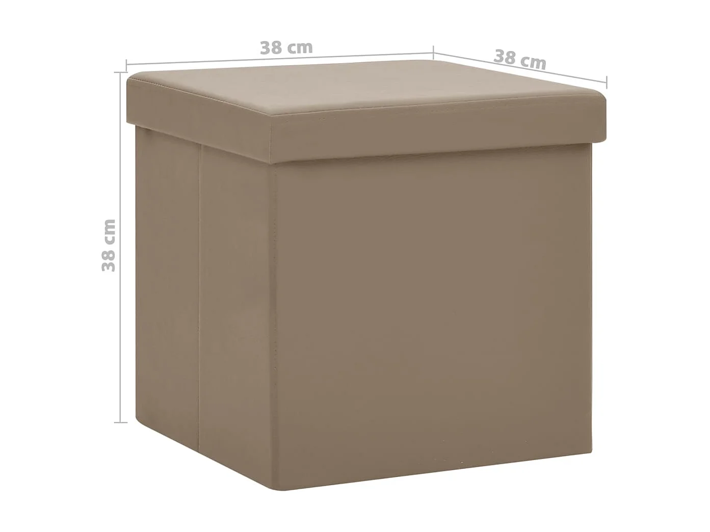 Tabouret de rangement pliable Cappuccino PVC