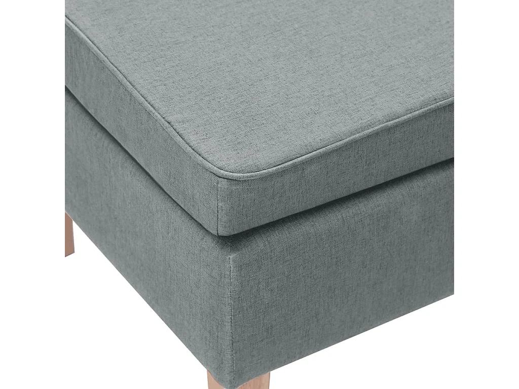 Sgabello con gambe in legno Tessuto Grigio chiaro