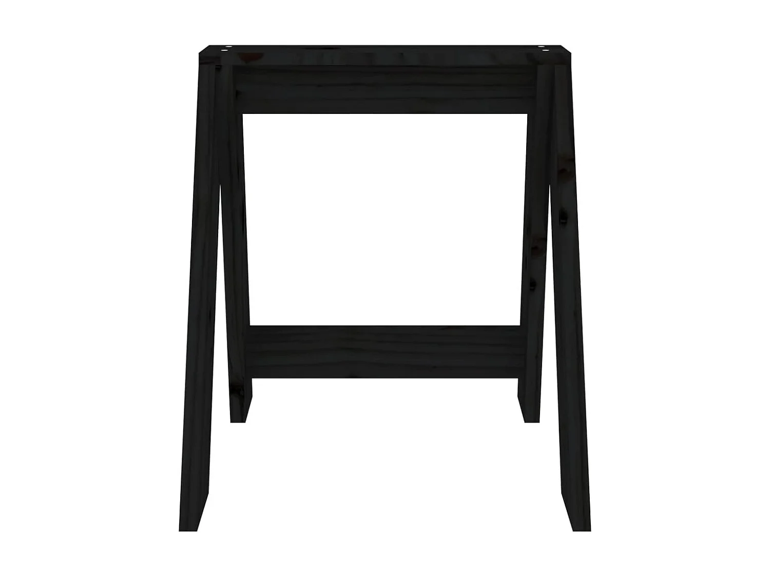 Juego de 2 taburetes de madera maciza de pino negro 40x40x45 cm
