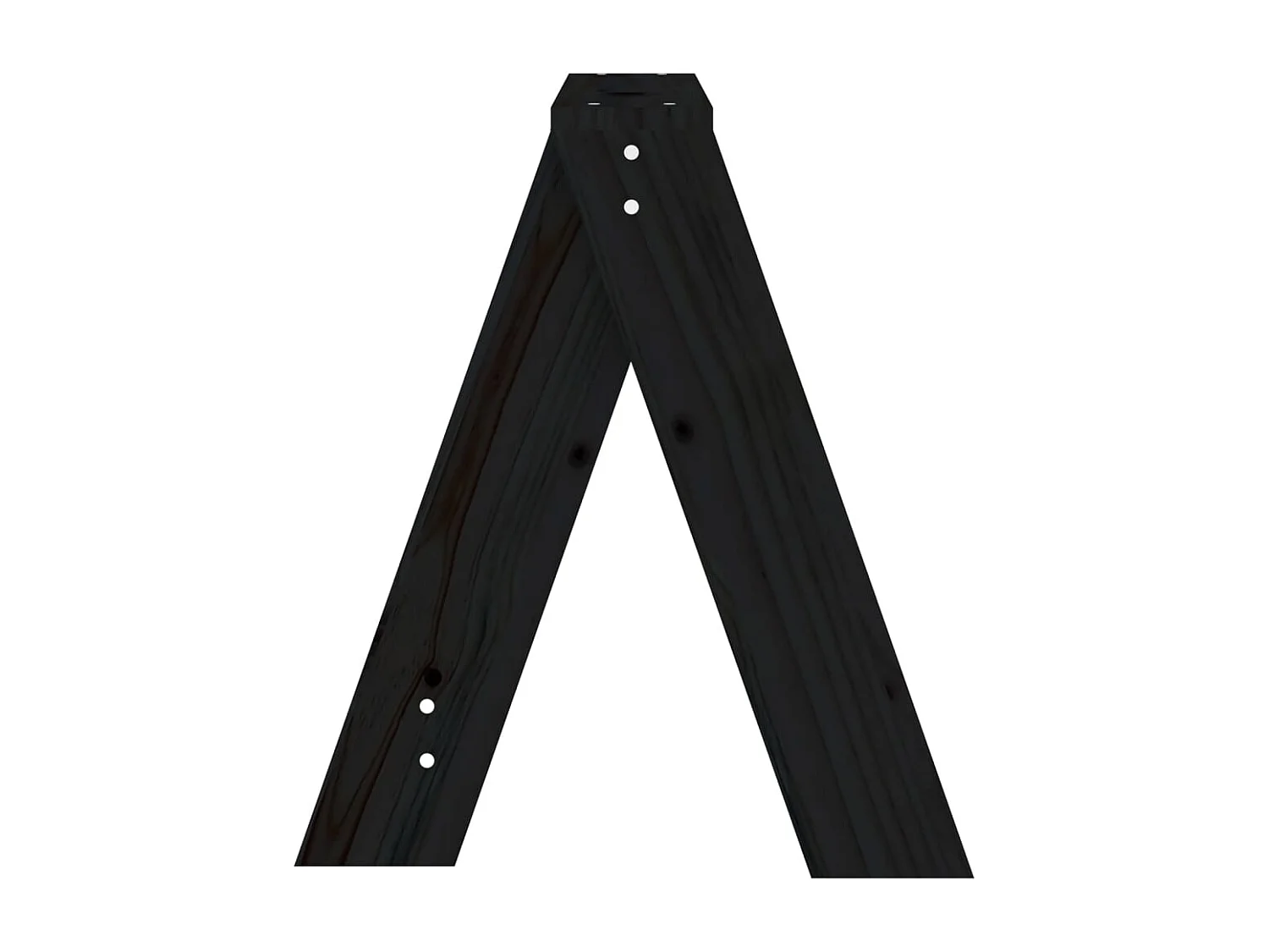 Juego de 2 taburetes de madera maciza de pino negro 40x40x45 cm