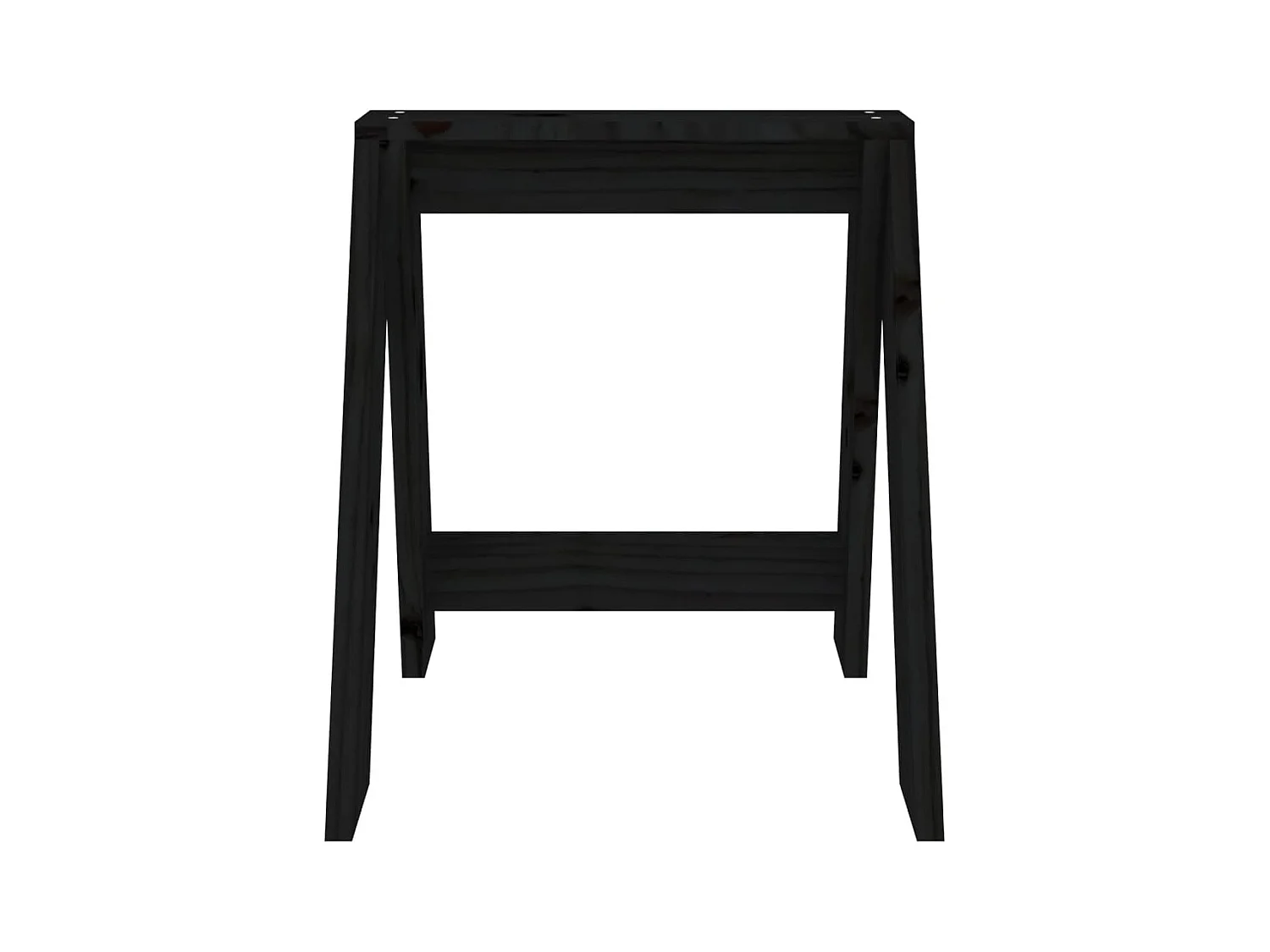 Tabourets lot de 2 noir 40x40x45 cm bois massif de pin