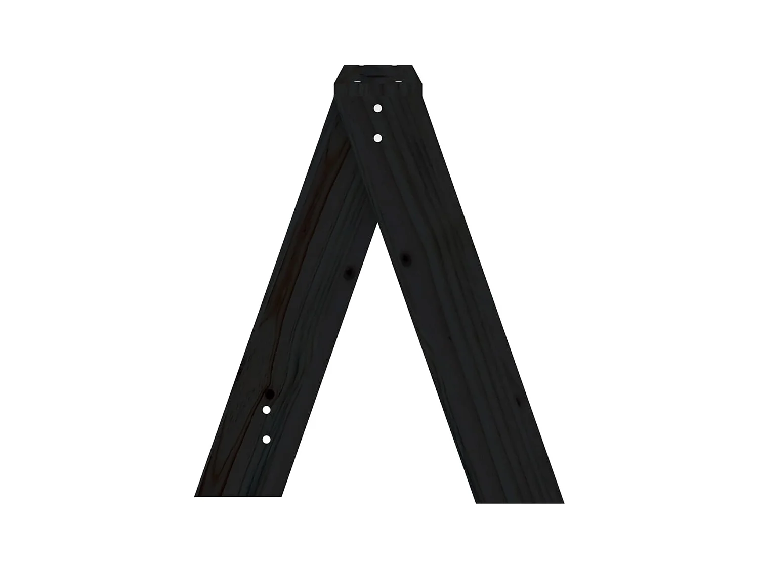 Tabourets lot de 2 noir 40x40x45 cm bois massif de pin