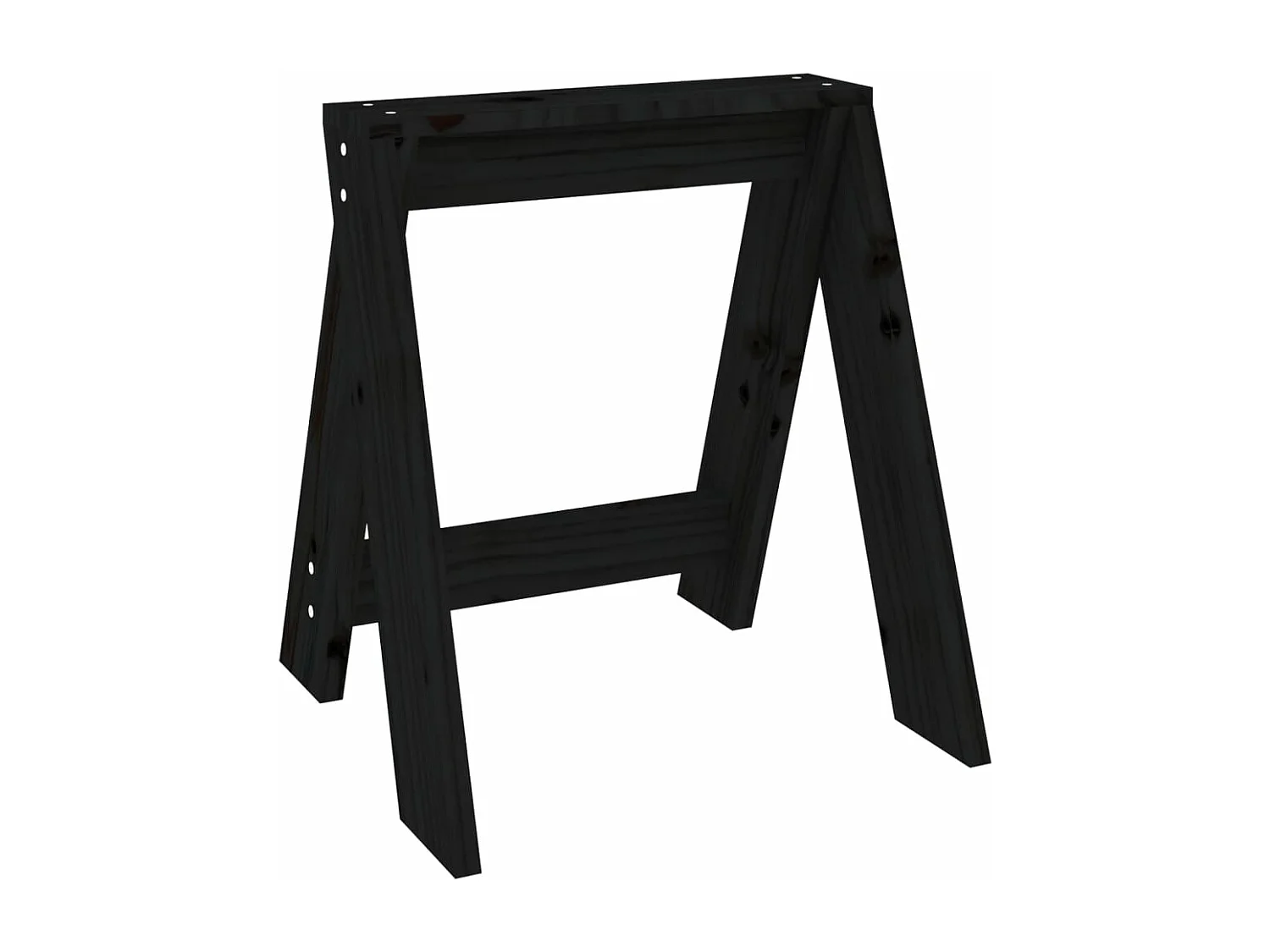 Tabourets lot de 2 noir 40x40x45 cm bois massif de pin