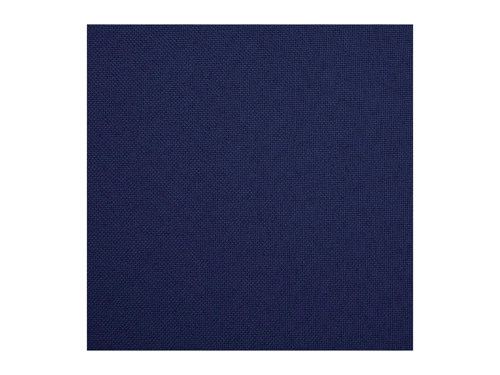 Zusammenklappbarer Aufbewahrungshocker aus blauem Kunstleinen