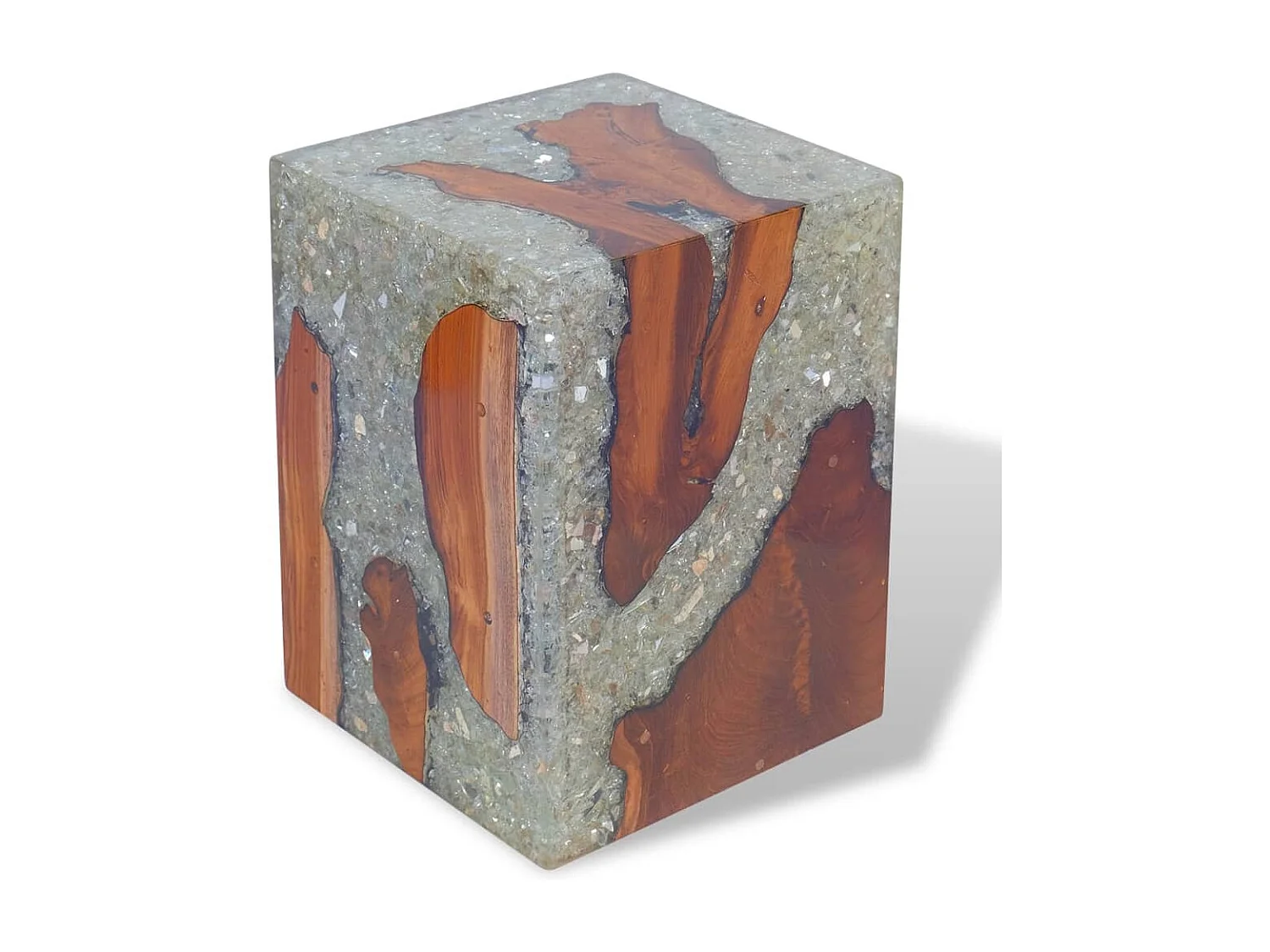 Tabouret Bois de teck massif et résine