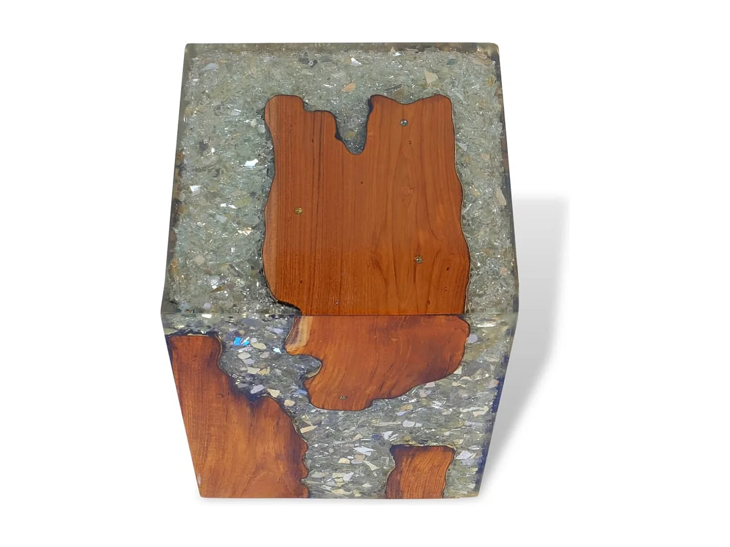 Tabouret Bois de teck massif et résine