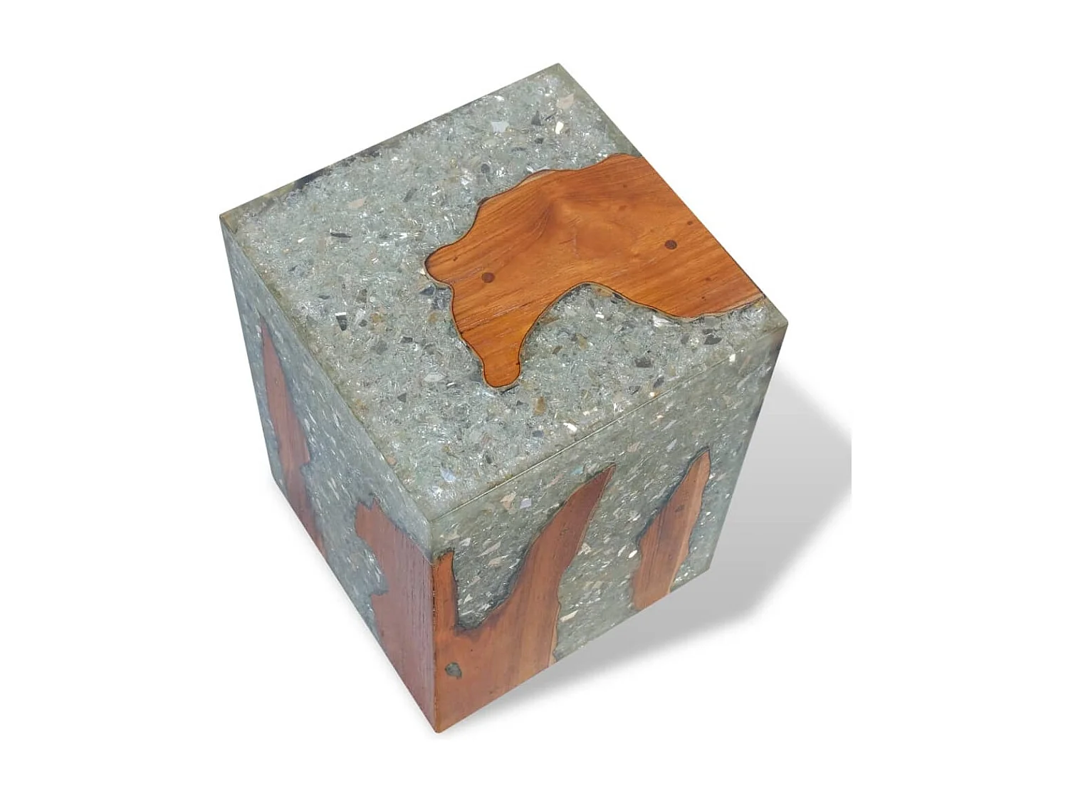 Tabouret Bois de teck massif et résine