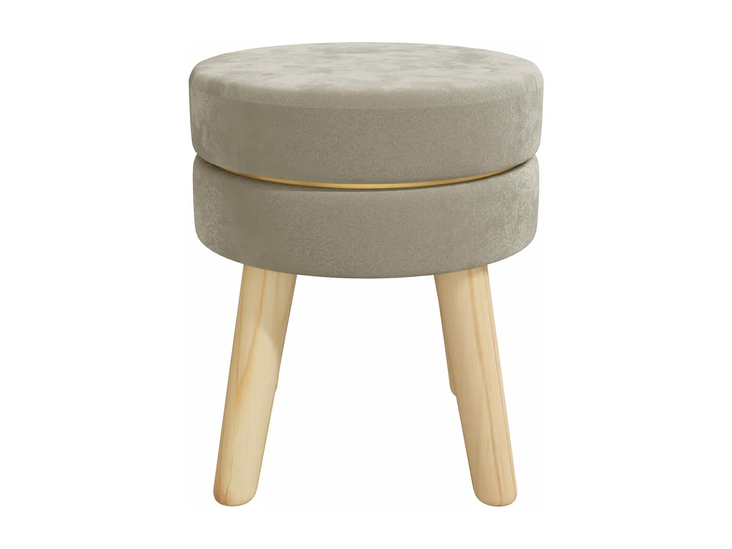 Tabouret rond Gris foncé Velours