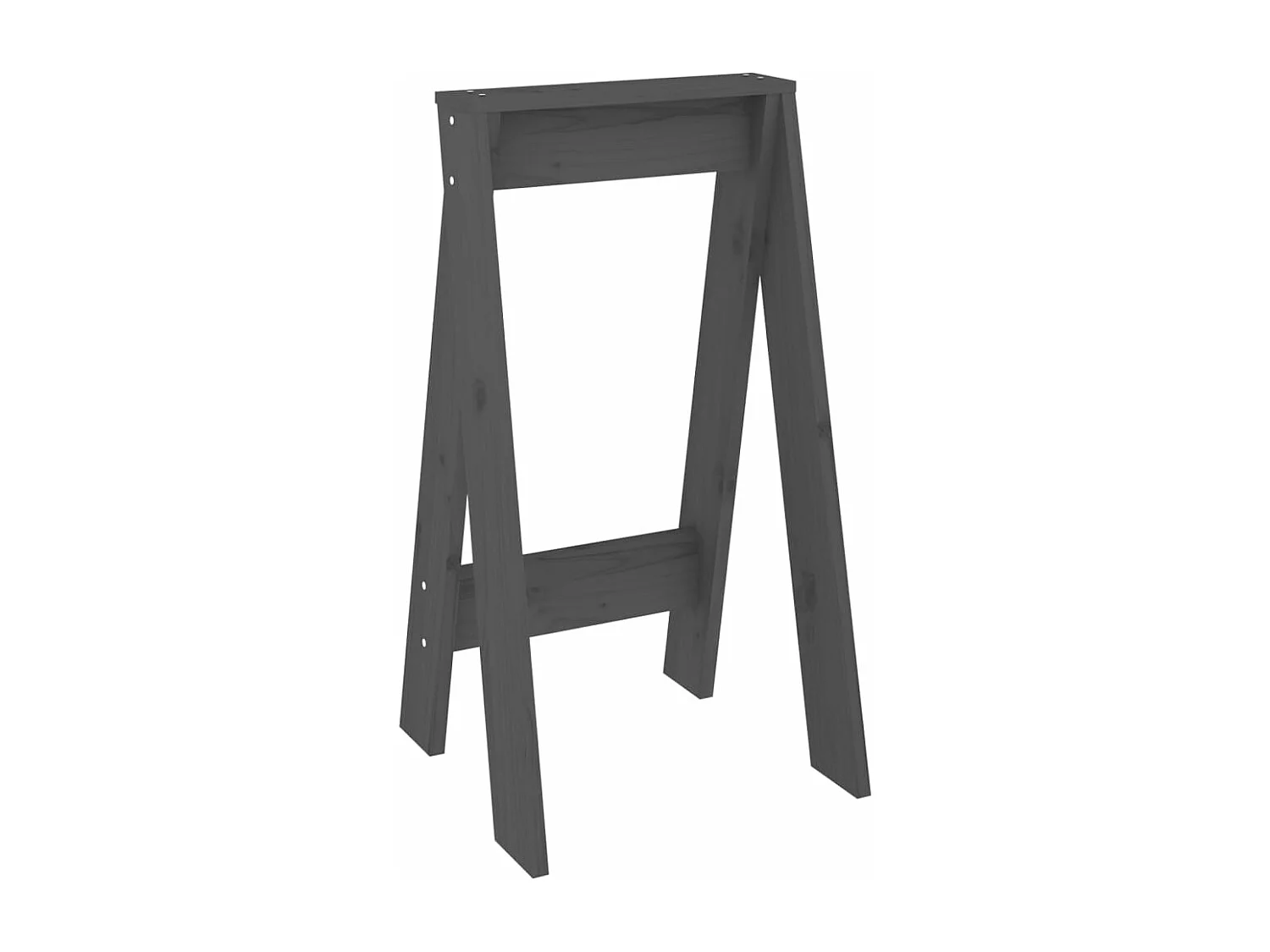 Tabourets 2 pcs Gris 40x40x75 cm Bois massif de pin