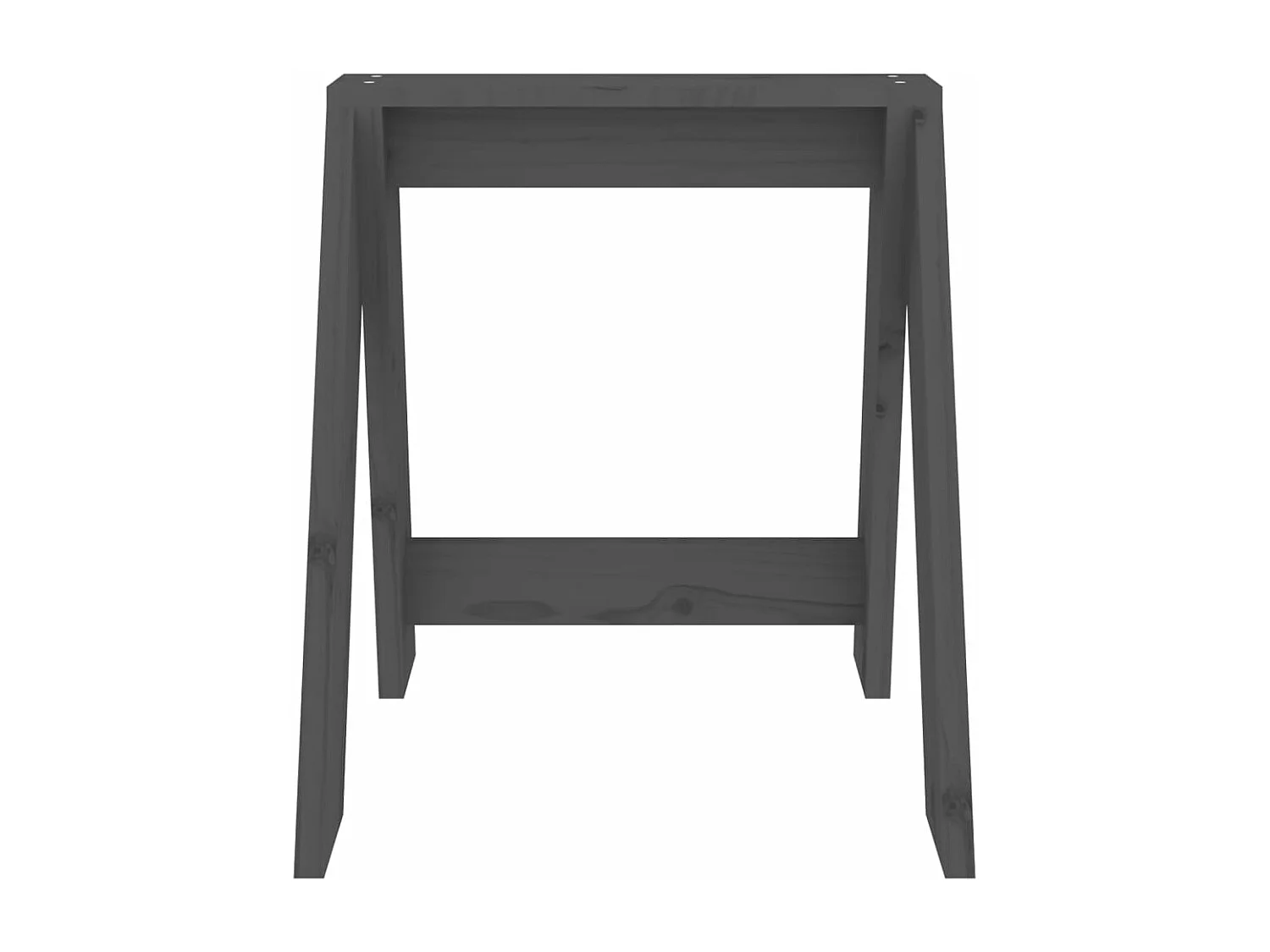 Tabourets lot de 2 gris 40x40x45 cm bois massif de pin