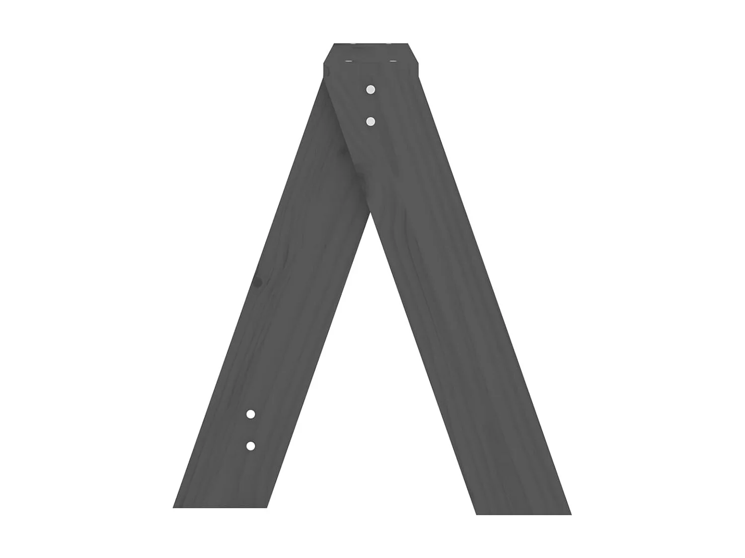 Tabourets lot de 2 gris 40x40x45 cm bois massif de pin