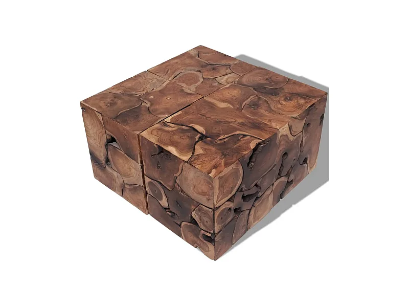 Tabourets/Table basse teck massif