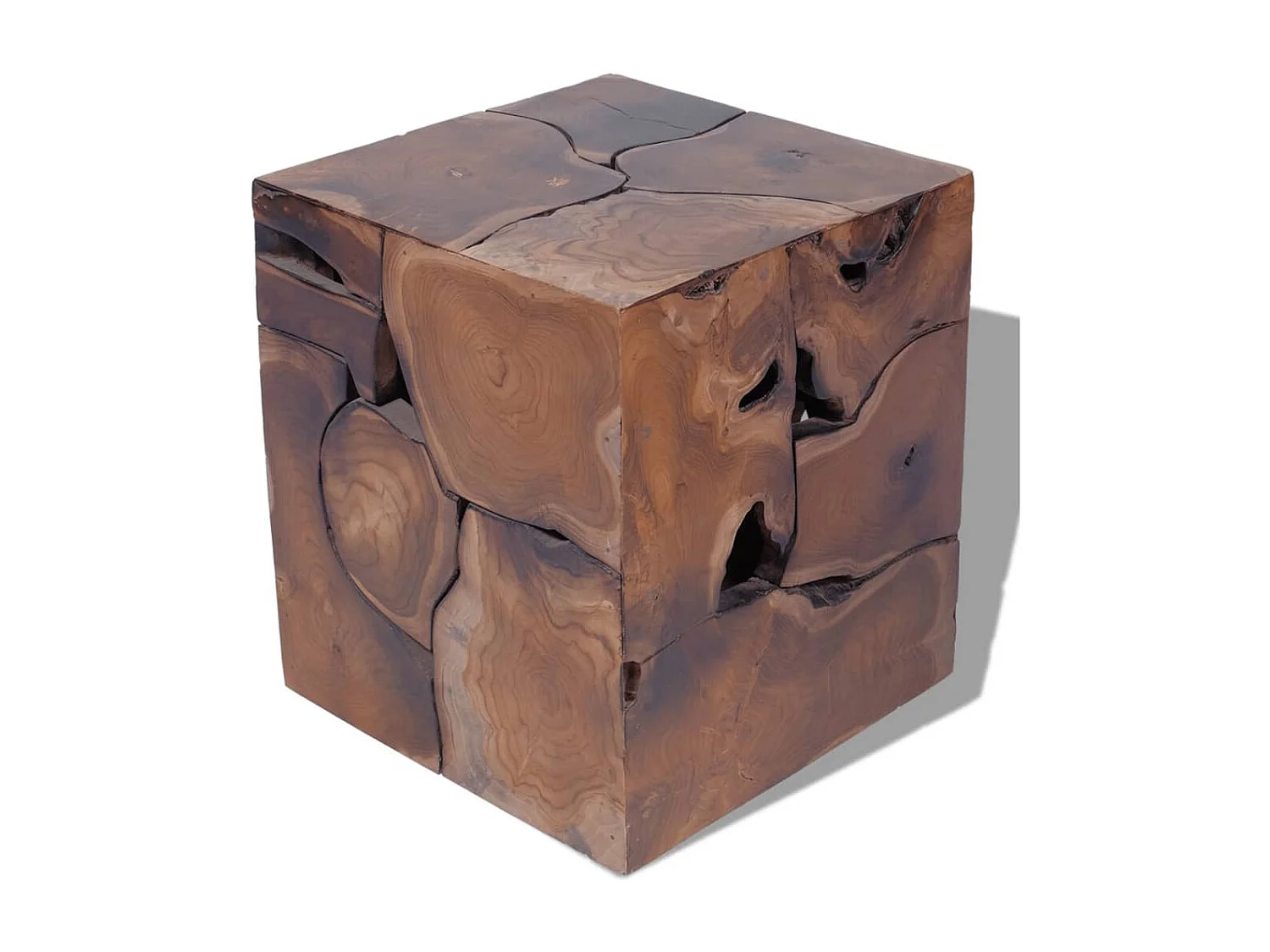 Hocker/Couchtisch aus massivem Teakholz