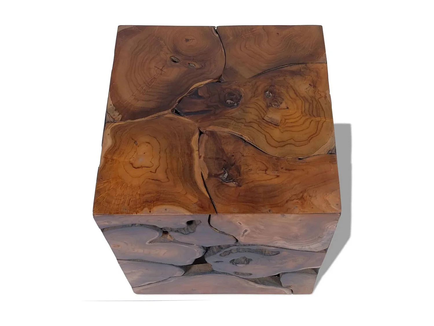 Hocker/Couchtisch aus massivem Teakholz