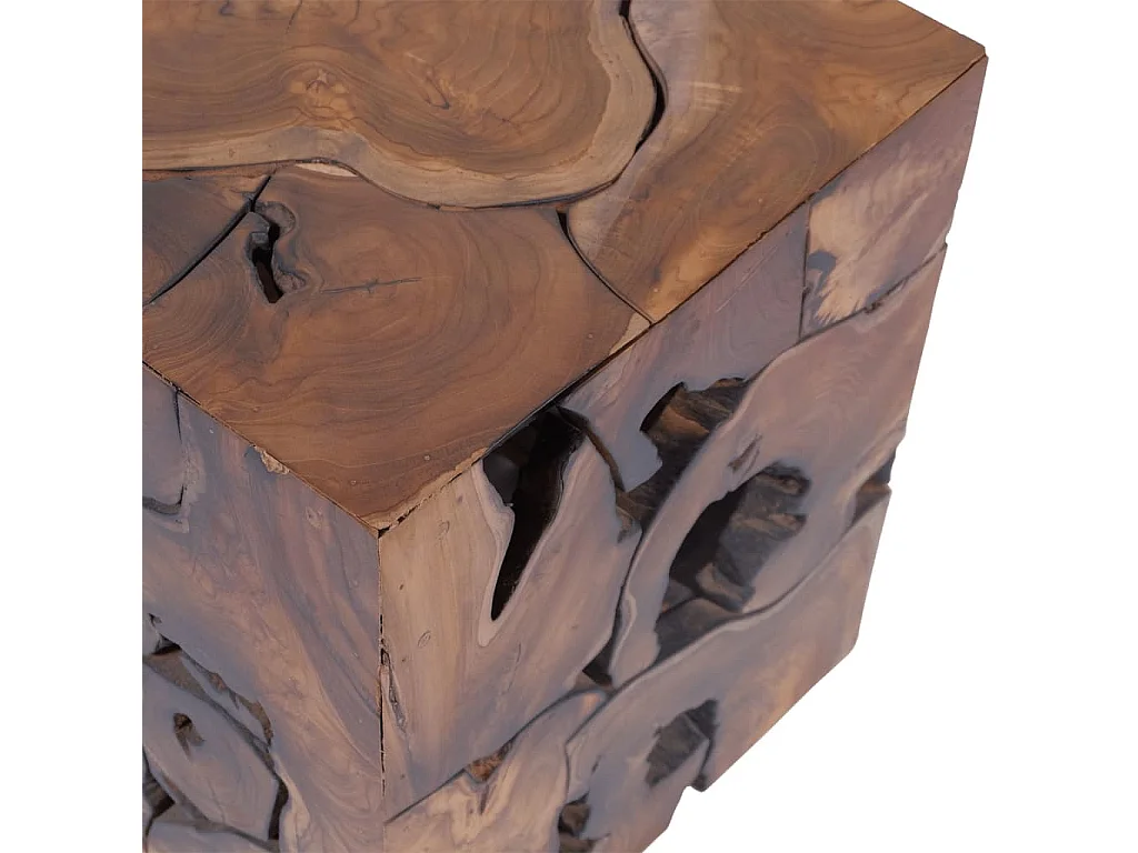 Hocker/Couchtisch aus massivem Teakholz