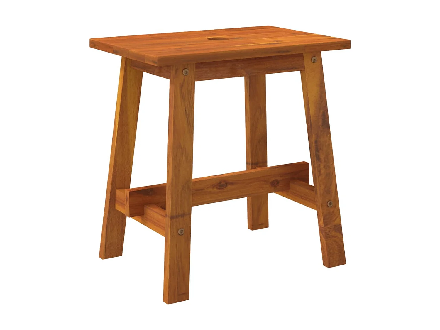 Tabouret 45x29x45 cm Rectangulaire Bois d'acacia solide