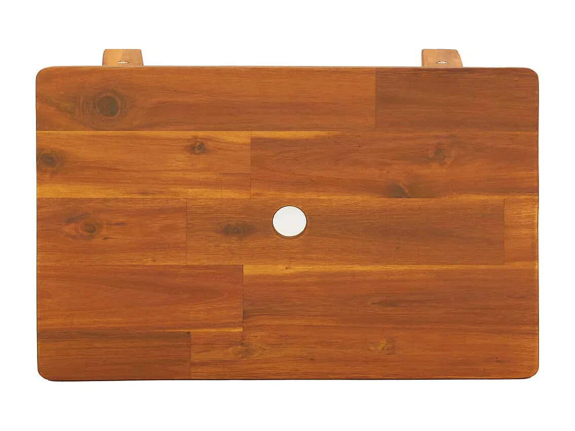 Tabouret 45x29x45 cm Rectangulaire Bois d'acacia solide