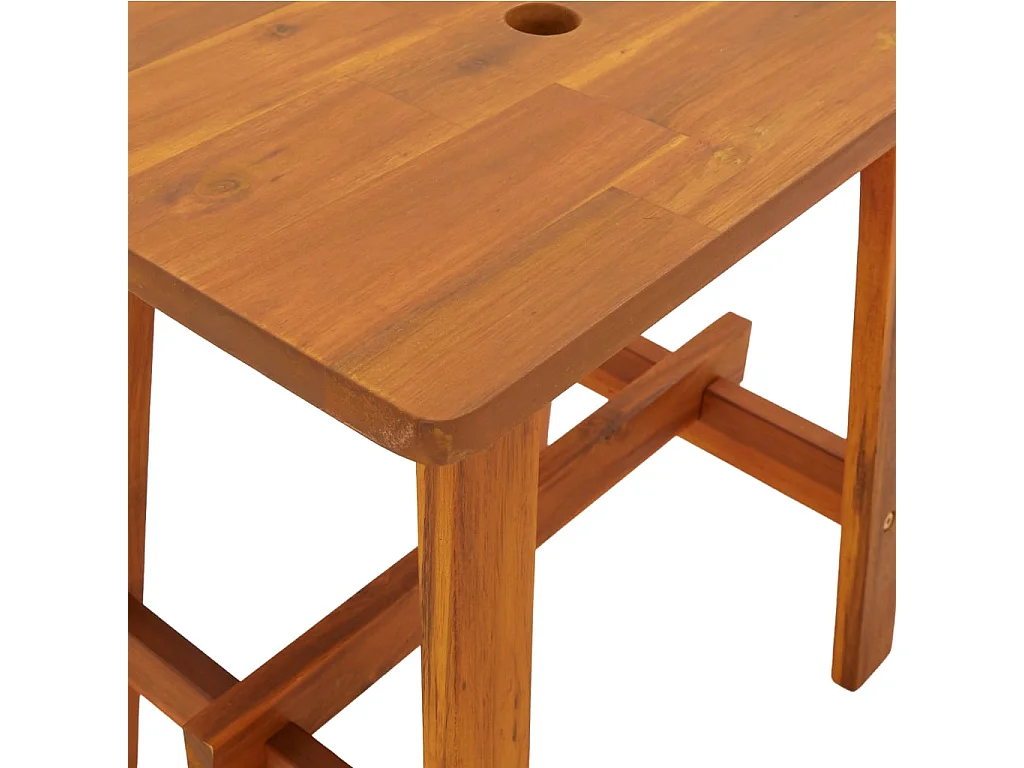 Tabouret 45x29x45 cm Rectangulaire Bois d'acacia solide