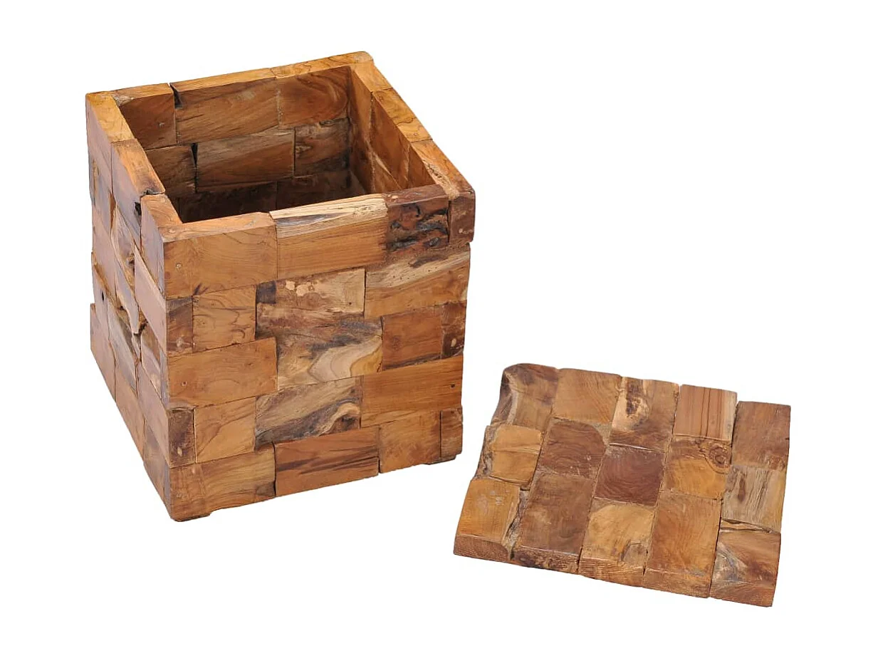 Sgabello contenitore Legno massello di teak