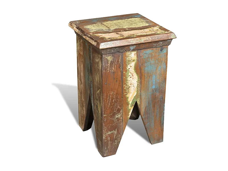 Hocker aus massivem Altholz