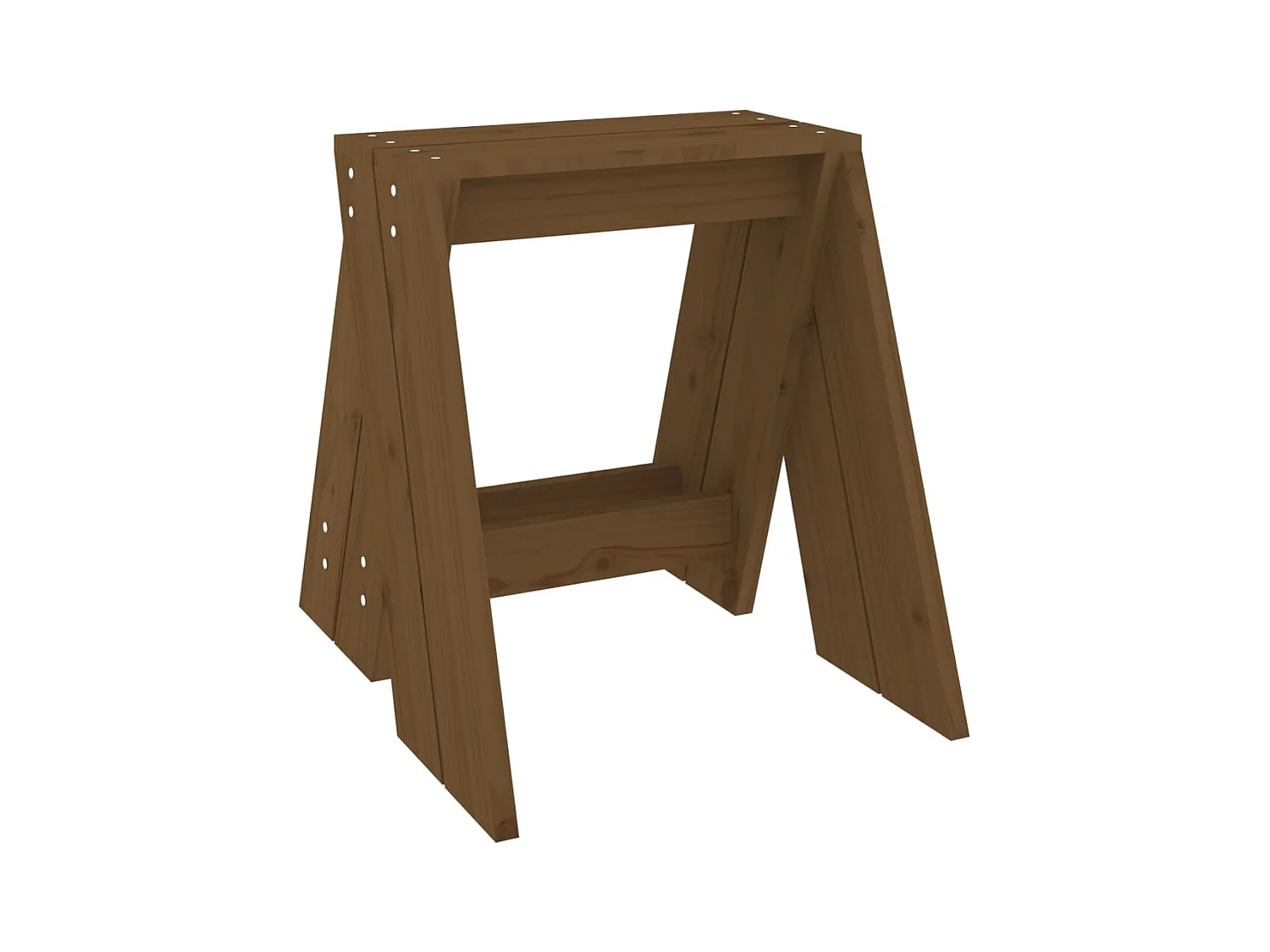 Tabourets lot de 2 marron miel 40x40x45 cm bois massif de pin