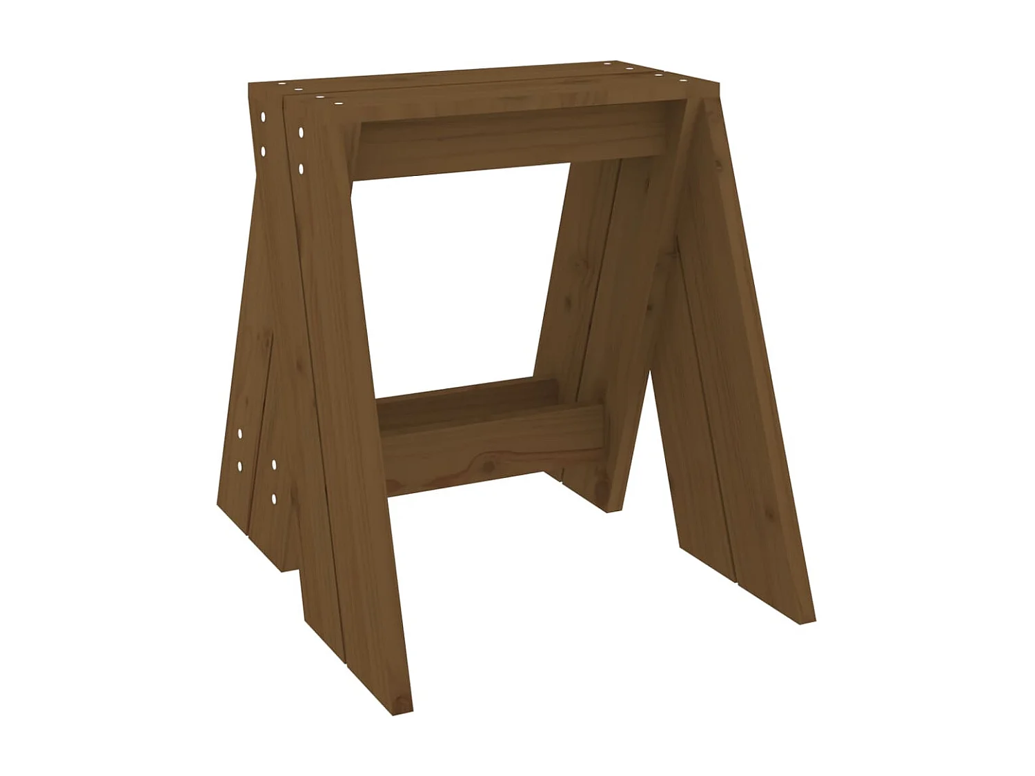 Tabourets lot de 2 marron miel 40x40x45 cm bois massif de pin