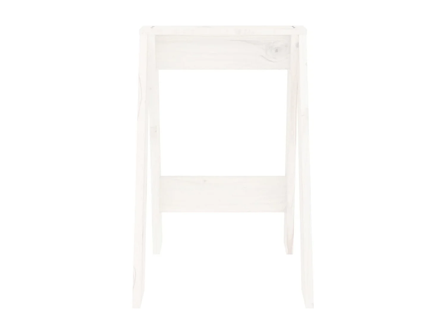 Conjunto de 2 bancos em madeira maciça de pinho branco 40x40x60 cm