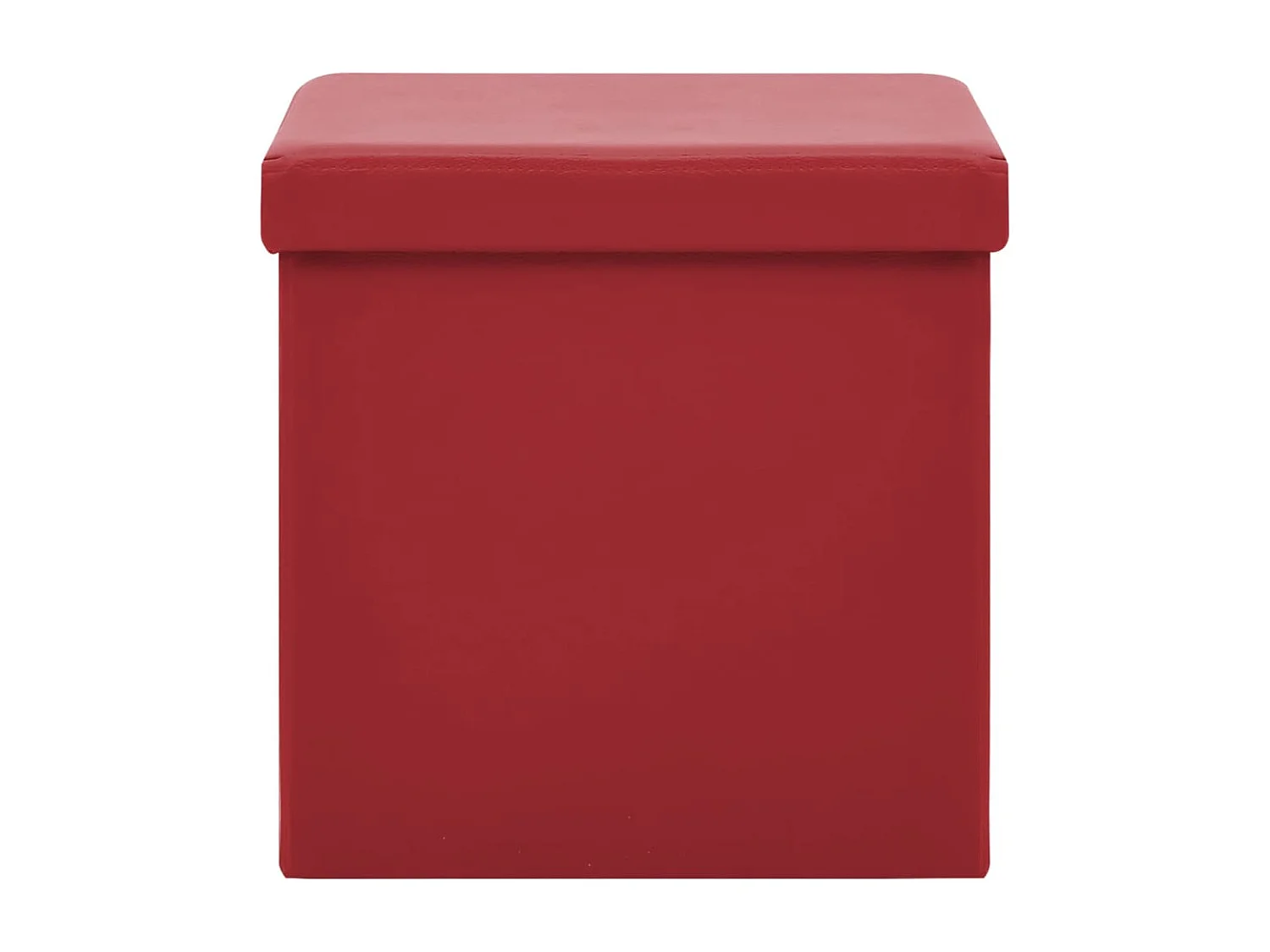 Tabouret de rangement pliable Rouge bordeaux PVC