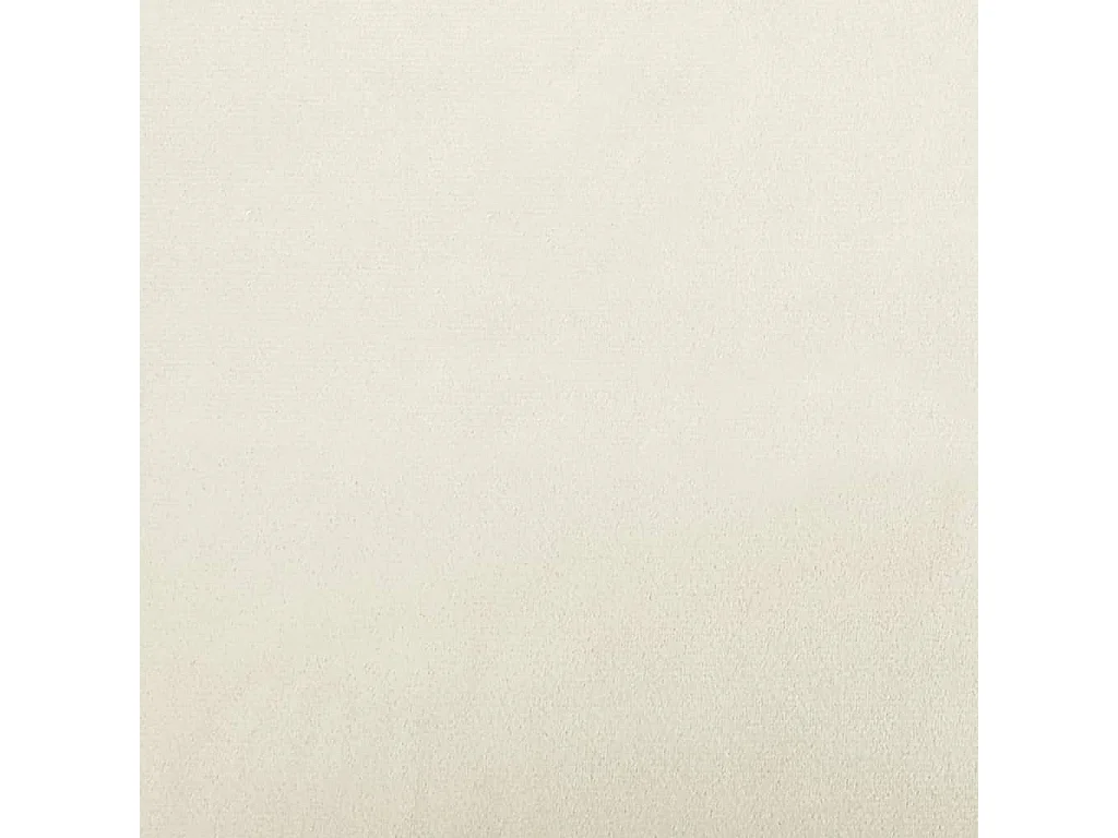 Taburete con patas de madera Terciopelo Crema