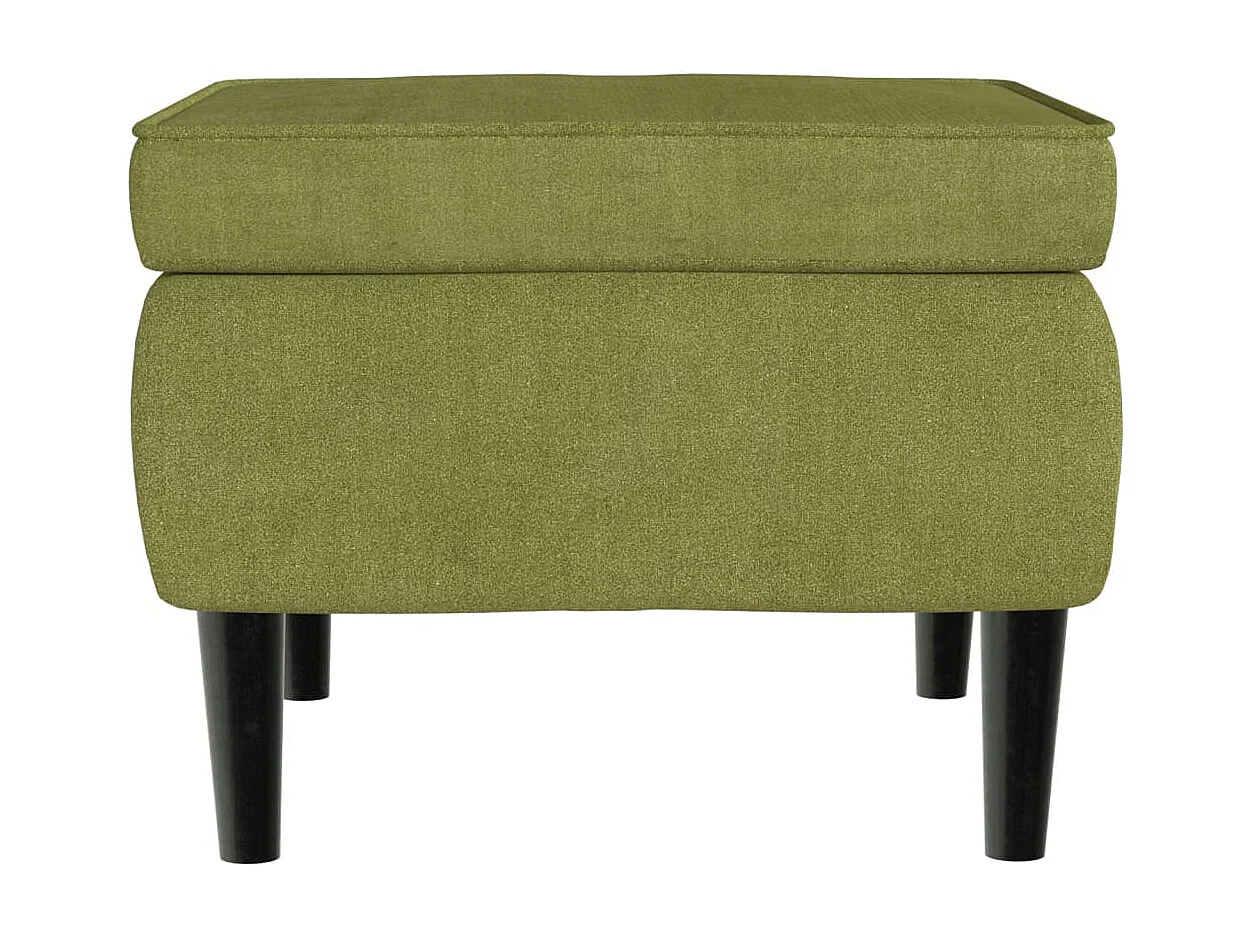 Tabouret avec pieds en bois Vert clair Velours