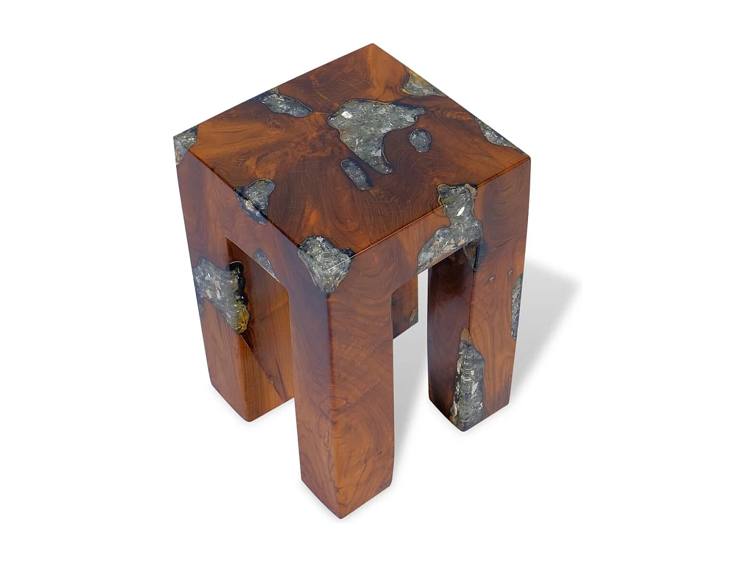 Tabouret Bois de teck massif et résine