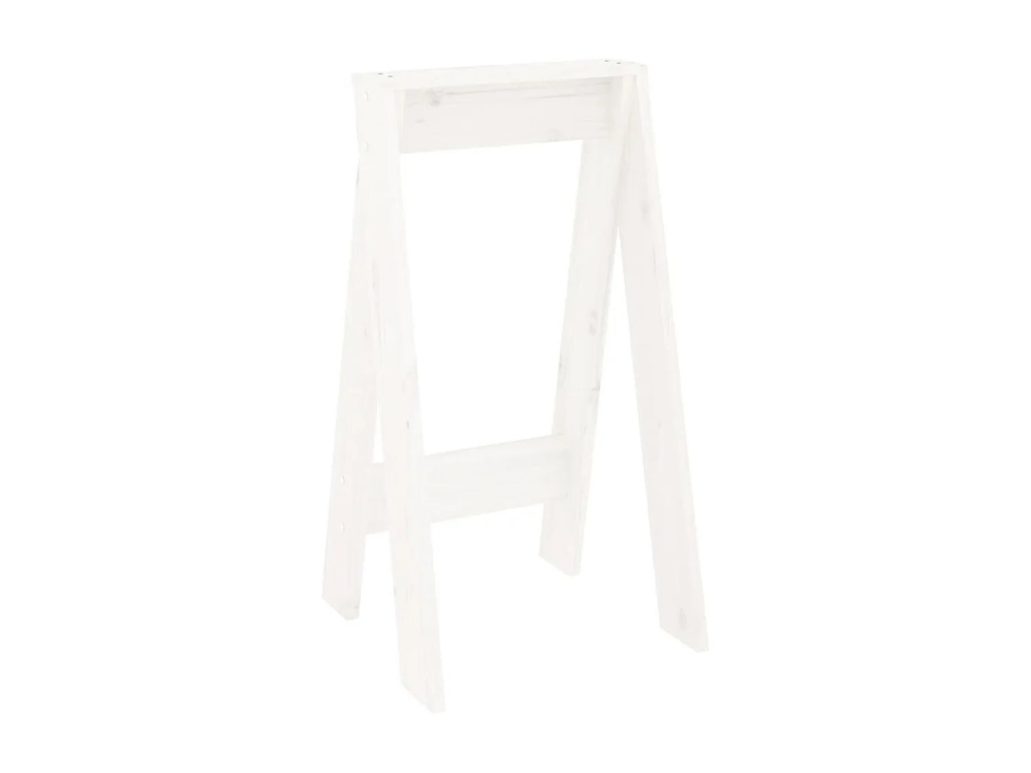 Tabourets lot de 2 blanc 40x40x75 cm bois massif de pin