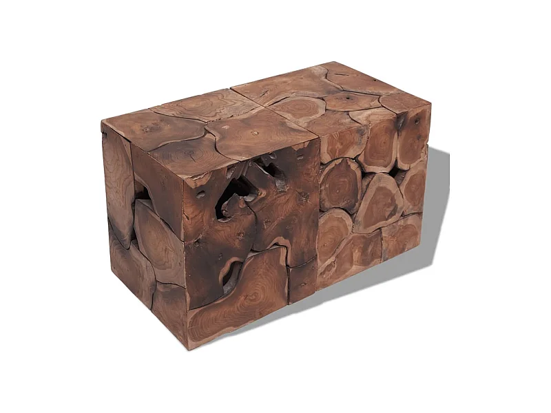 Tabourets/Table basse teck massif