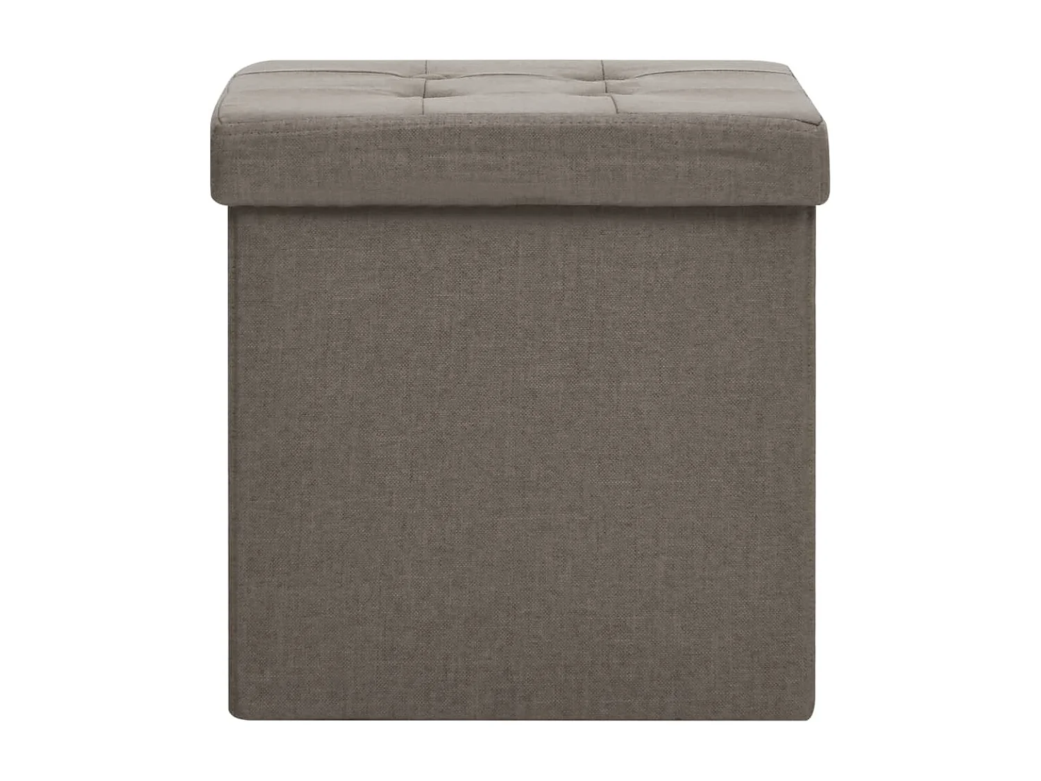 Tabourets de rangement pliables lot de 2 taupe faux lin