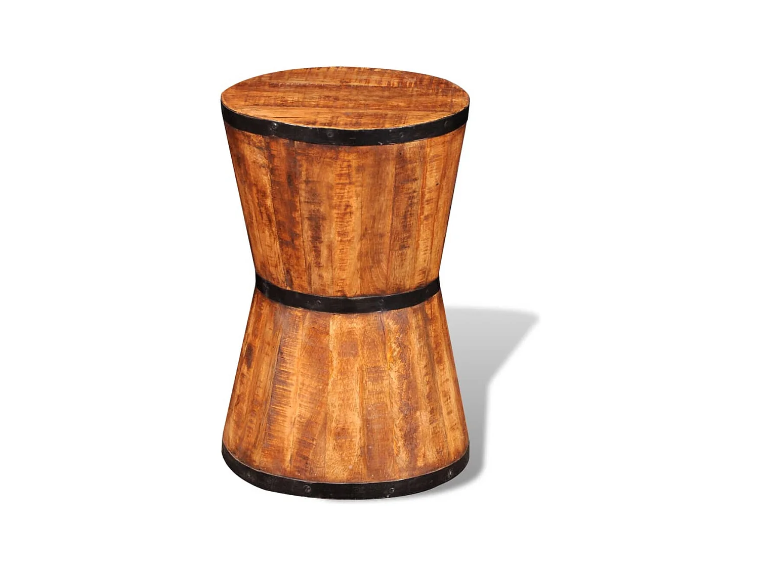 Tabouret sablier Bois de manguier brut