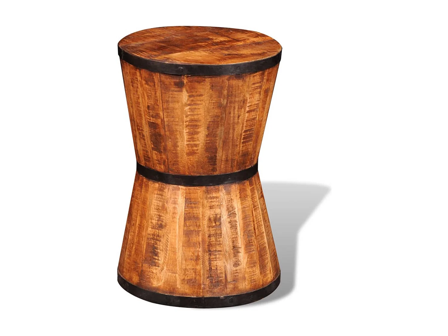 Banqueta ampulheta Madeira de mangueira crua