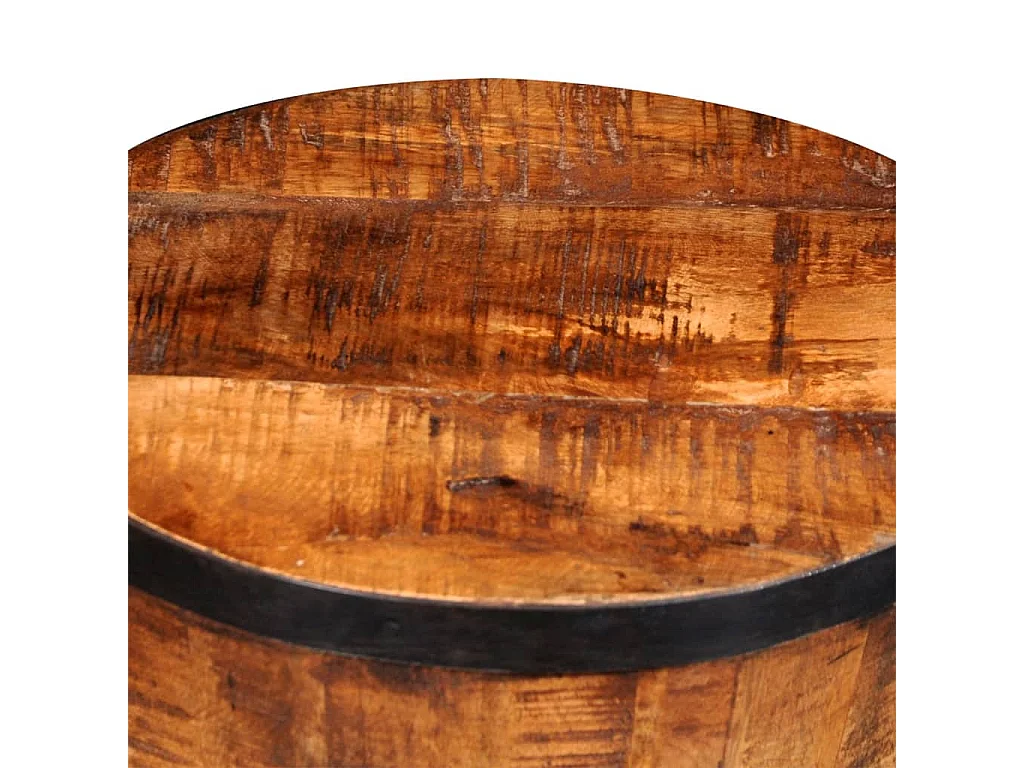 Banqueta ampulheta Madeira de mangueira crua