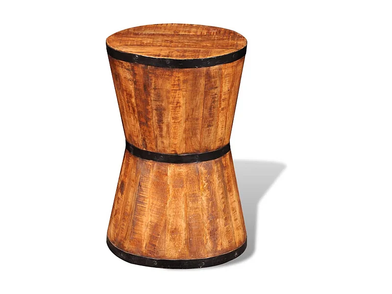 Banqueta ampulheta Madeira de mangueira crua